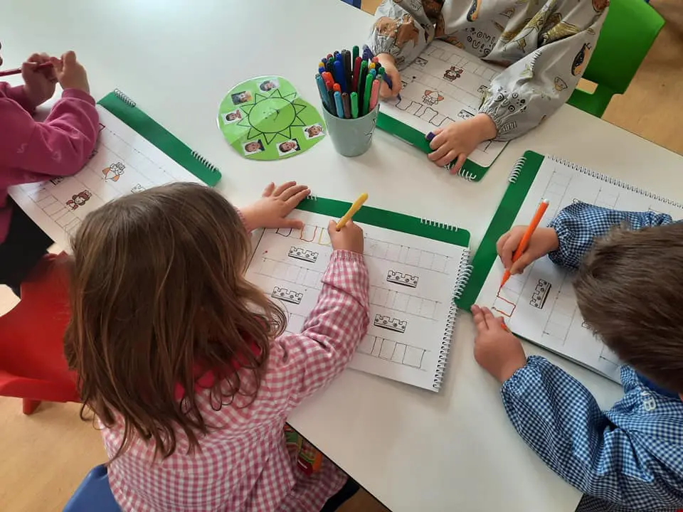 Alumnos de infantil en el colegio Claret Segovia